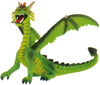 Bullyland 75593 - Drache sitzend grün