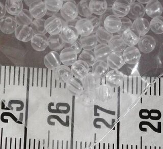Plastikperlen klar transparent 4mm