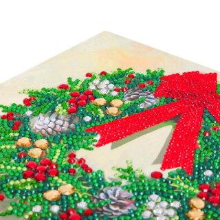 Craft Buddy CCKXL-8 - XL Crystal Card Festive Wreath