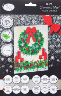 Craft Buddy CCKXL-8 - XL Crystal Card Festive Wreath