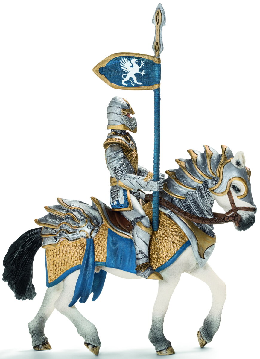 SCHLEICH 70102 Ritter Figur Eldrador Drachenritter zu Pferd mit Lanze 