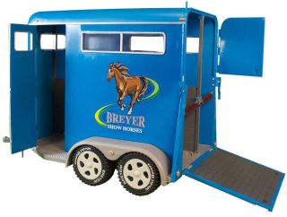 Breyer Traditional (1:9) 2617 - Pferdeanhänger, blau (ohne Pferde / Figuren / Zubehör)