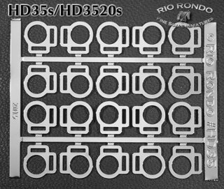 Rio Rondo Halfterringe 1/8 (0,32 cm) 2 Ösen HD3520s - silberfarben