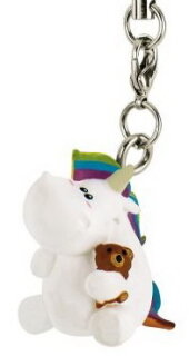 Bullyland Chubby Unicorn 44400 - Chubby Unicorn with Teddy Keyring