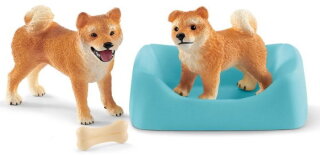 Schleich 42479 - Shiba Inu Mutter und Welpe