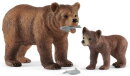 Schleich 42473 - Grizzlybär-Mutter mit Jungem