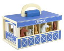 Breyer Stablemates (1:32) 59217 - Wood Stable with 6 Stablemates horses