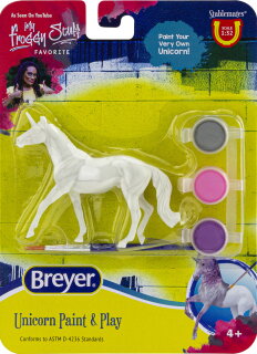 Breyer Stablemate (1:32) 4233/4217* - Paint + Play Unicorn - Thoroughbred