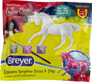 Breyer Stablemate (1:32) 4261 - Paint + Play Einhorn Überrachungsmalset (1 Tüte = 1 Pferd)
