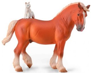 CollectA 88916 - Zugpferd mit Katze