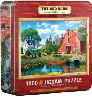 eurographics 8051-5526 - The Red Barn  (Puzzle with 1000 pieces in a Tin)