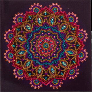 Craft Buddy CCK-A75 - Crystal Card Kit Purple Mandala
