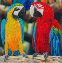 Craft Buddy CCK-A76 - Crystal Card Kit Parrot Friends