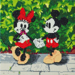 Craft Buddy CAK-DNY703M - Framed Crystal Art Kit - Minnie and Mickey