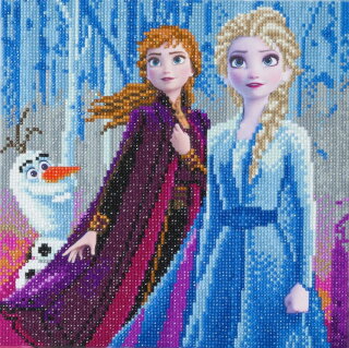Craft Buddy CAK-DNY700M - Framed Crystal Art Kit - Elsa, Anna & Olaf
