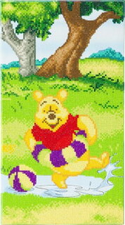 Craft Buddy CAK-DNY953TT - Framed Crystal Art Kit Triptych Part 3 - Winnie Splashing
