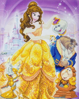 Craft Buddy CAK-DNY705L - Framed Crystal Art Kit - Beauty and the Beast Medley