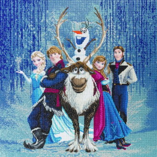 Craft Buddy CAK-DNY707XL - Framed Crystal Art Kit - Frozen Friends