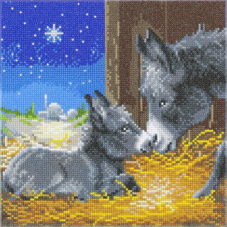 Craft Buddy CAK-A119M - Framed Crystal Art Kit - Little Donkey