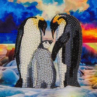 Craft Buddy CCK-A83 - Crystal Card Kit Penguin Family