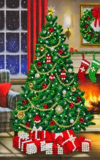 Craft Buddy CANJ-12 - Crystal Art Notizbuch Set - Weihnachtsbaum