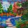 Craft Buddy CAK-A147M - Framed Crystal Art Kit - Garten mit Fuji