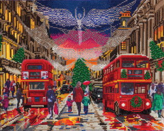 Craft Buddy CAK-XLED20 - Framed Crystal Art Kit LED - London Xmas Lights