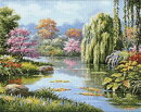 Wizardi WD090 - Diamond Painting Kit Springs Hidden Pond