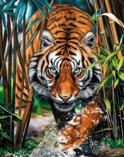 Wizardi WD2482 - Diamond Painting Kit Predator