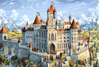 Wizardi WD2489 - Diamond Painting Kit Märchenschloß