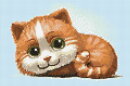 Wizardi WD194 - Diamond Painting Kit Ginger Cat