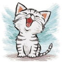 Wizardi WD2369 - Diamond Painting Kit Kitten Meow