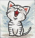 Wizardi WD2369 - Diamond Painting Kit Kitten Meow