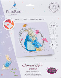 Craft Buddy PRBT05 - Crystal Card Kit Peter & Mrs Josephine Rabbit