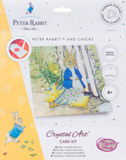 Craft Buddy PRBT04 - Crystal Card Kit Peter Rabbit and Chicks