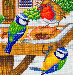 Craft Buddy CAK-A120M - Framed Crystal Art Kit - Hungrige Vögel