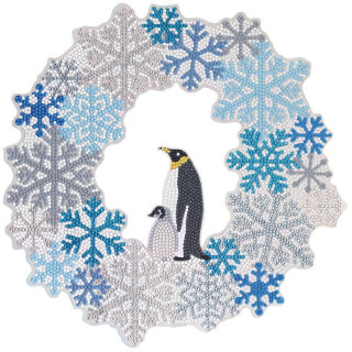 Craft Buddy CA-WR8 - Crystal Art Kranz - Winter Pinguine