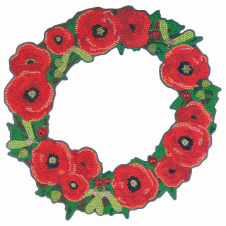Craft Buddy CA-WR9 - Crystal Art Kranz - Klatschmohn