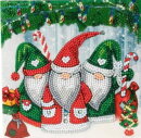 Craft Buddy CCK-XM108 - Crystal Card Kit Santa Gnomes