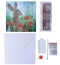 Craft Buddy CCK-A101 - Crystal Card Kit Wild Poppies and the Hare