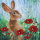 Craft Buddy CCK-A101 - Crystal Card Kit Wild Poppies and the Hare