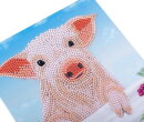 Craft Buddy CCK-A100 - Crystal Card Kit Pig on the Fence