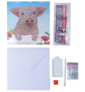 Craft Buddy CCK-A100 - Crystal Card Kit Pig on the Fence
