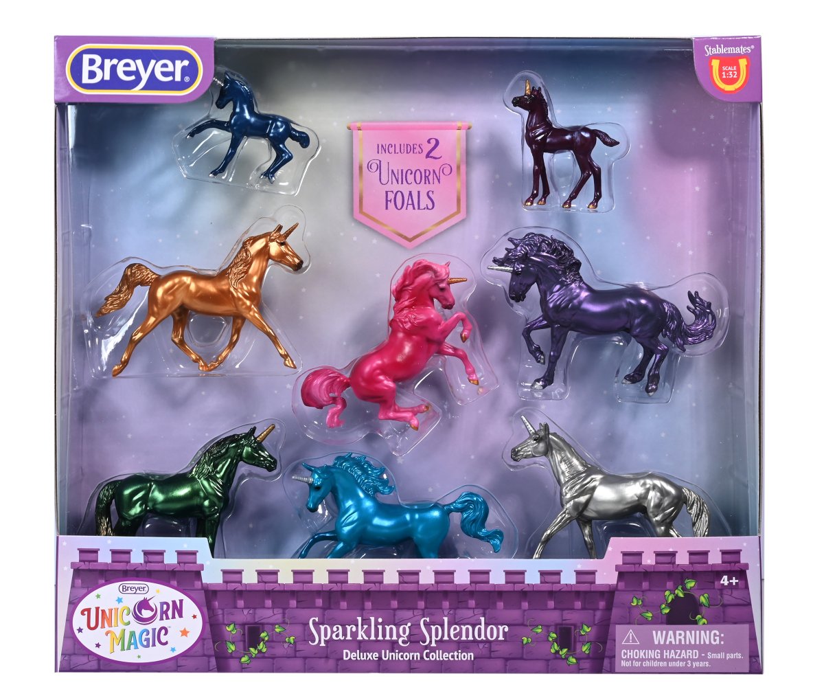 Breyer Stablemate (1:32) 6937 - Sparkling Splendor Deluxe Unicorn Set ...