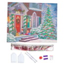 Craft Buddy CAK-A1211L - Framed Crystal Art Kit - Christmas House