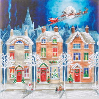 Craft Buddy CAK-A191M - Framed Crystal Art Kit - Santa Street