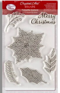 Craft Buddy CCST118 - Crystal Art A6 Stamp Set - Poinsettia Garland