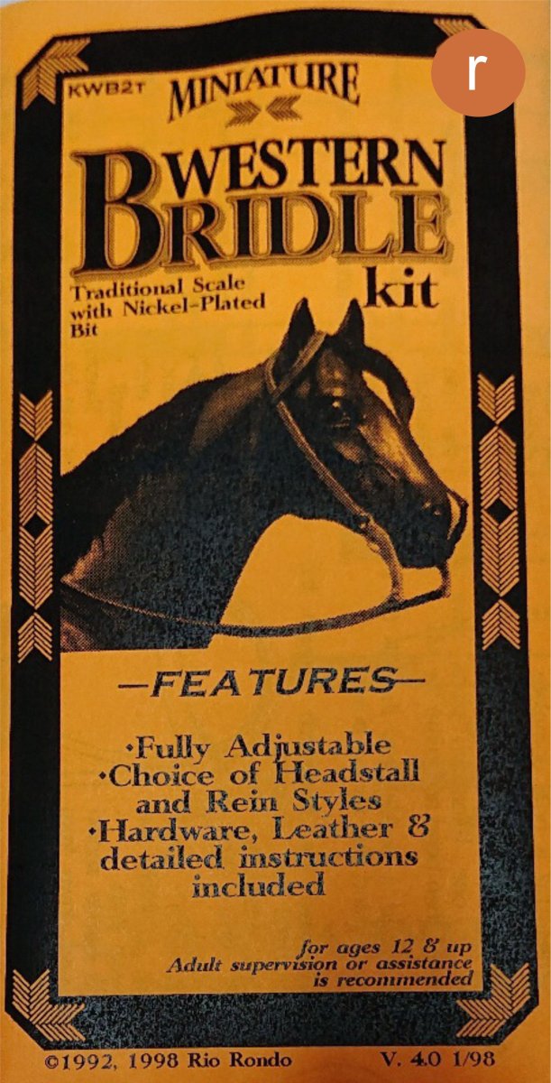 Rio Rondo Traditional (1:9) KWB2t-r - Western Bridle Kit with Etched ...