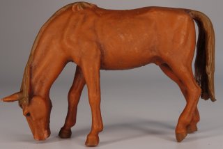Elastolin (Preiser) 4512 1:25 - Horse grazing - Vintage (Chestnut)