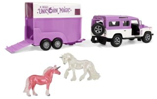 Breyer Stablemates (1:32) 10250 - Unicorn Magic Land Rover® & Tag-A-Long Trailer